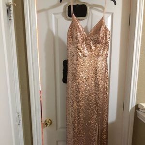 Gold sequin dress Size 13/14. Worn once